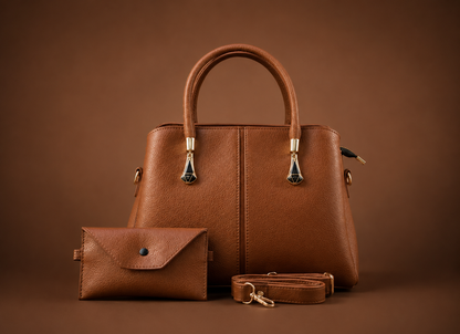 Elegant Structured Handbag & Wallet Set