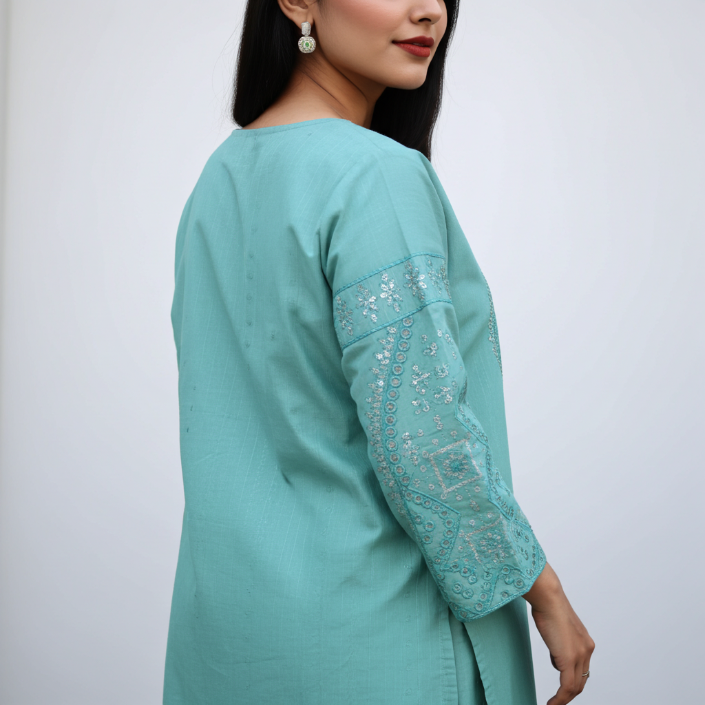 Classy and Stylish Cotton Lawn Embroidered-2 Piece Suit (ZOK-0602)