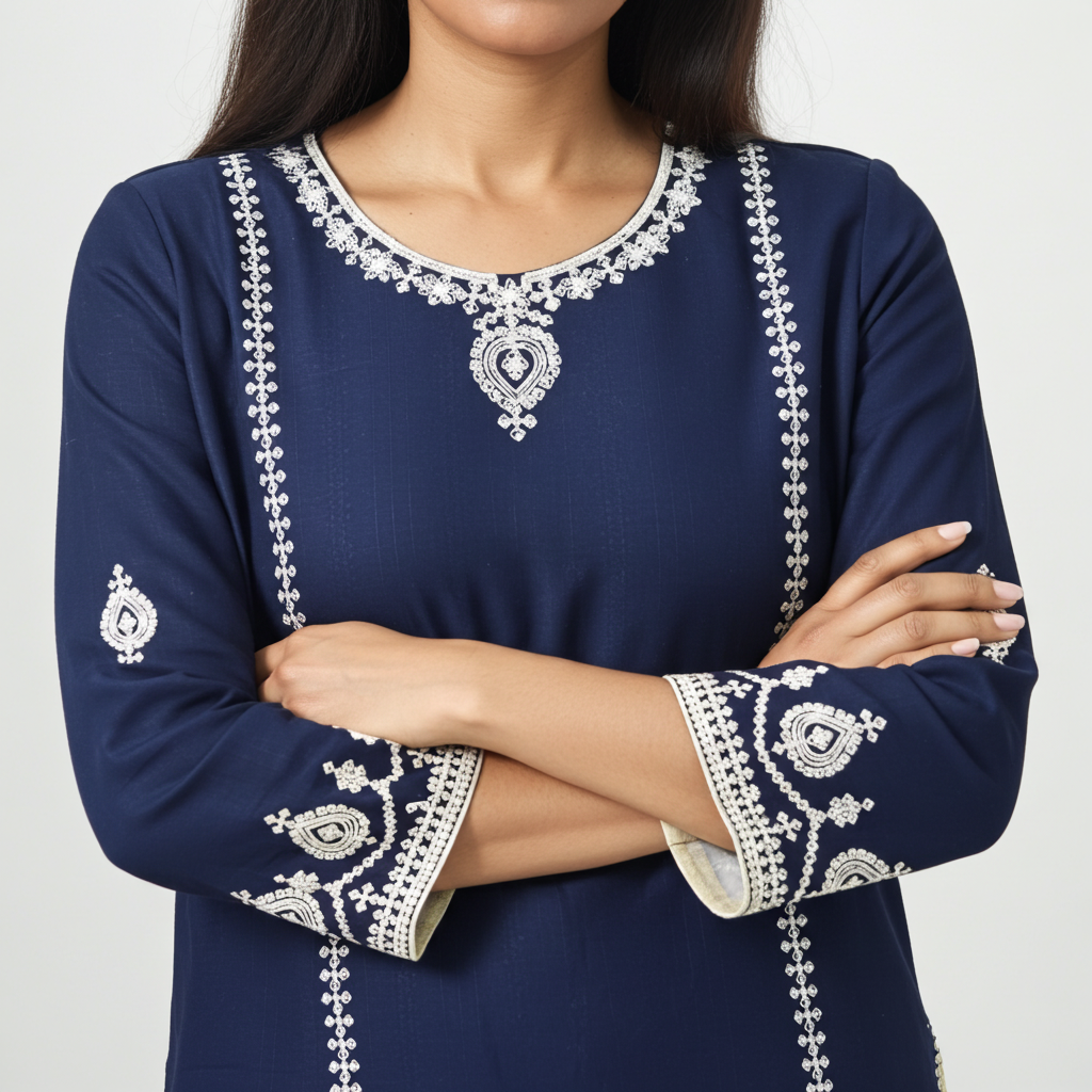 Stylish and Embroidered-3 Piece Suit (ZOK-01001)