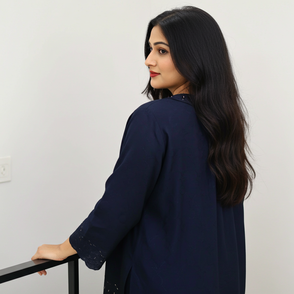 Smart and Stylish Cotton Bead Work-2 Piece Suit (ZOK-0401)