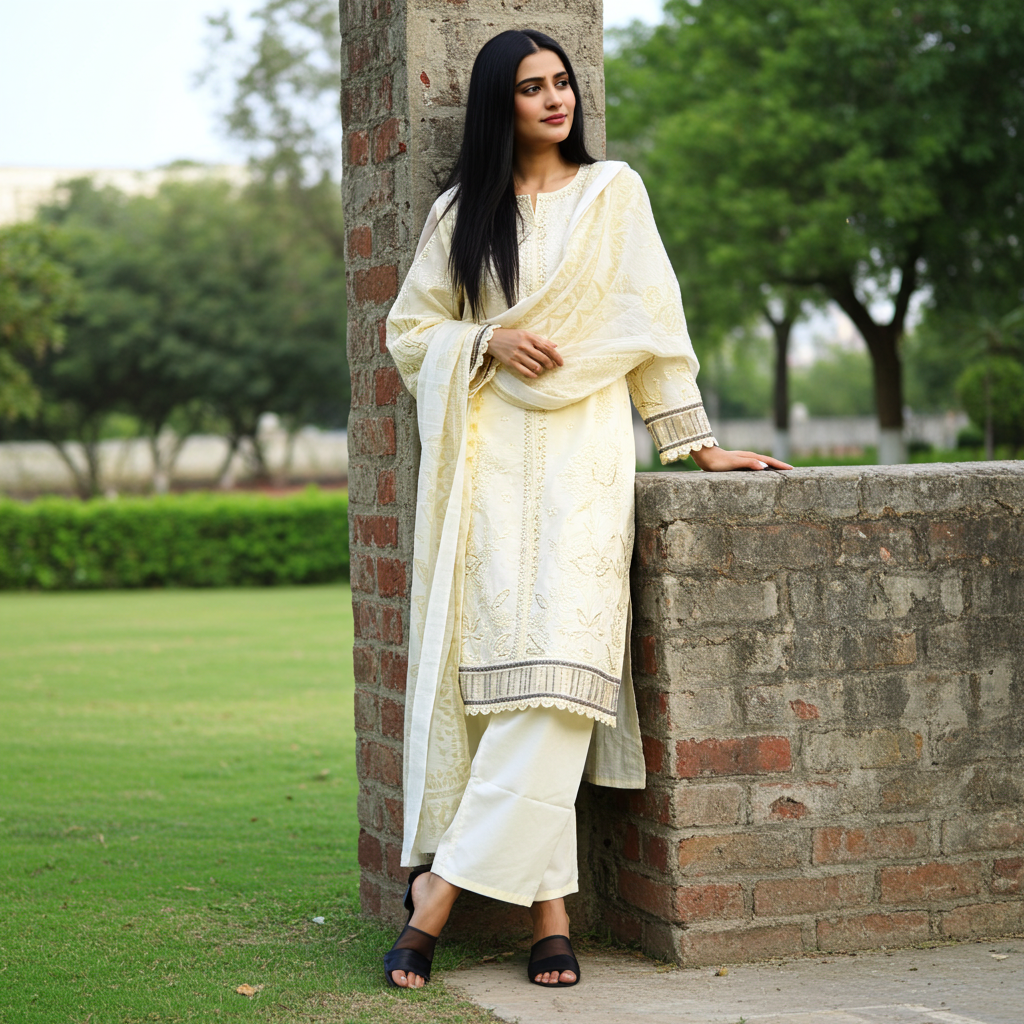 Stylish and Luxury Premium cotton lawn -3 Piece Suit (ZOK-0101)