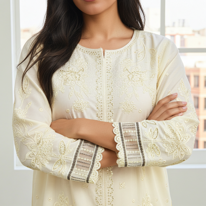 Stylish and Luxury Premium cotton lawn -3 Piece Suit (ZOK-0101)
