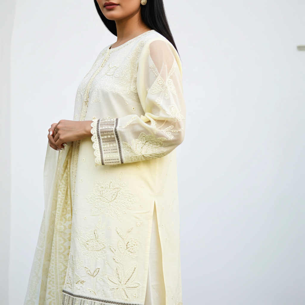 Stylish and Luxury Premium cotton lawn -3 Piece Suit (ZOK-0101)