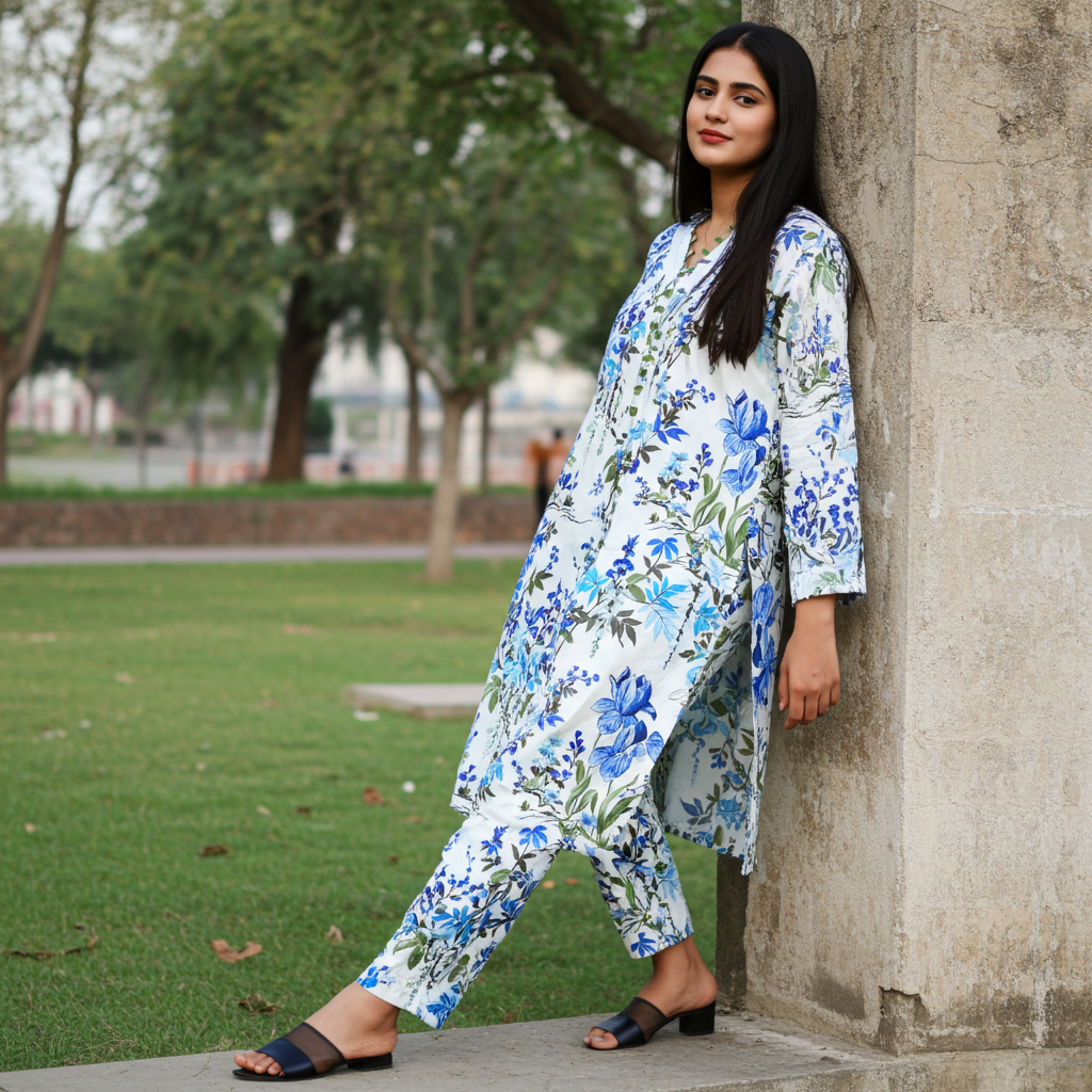 Elegant Brand style Lawn-2 Piece Suit (ZOK-0801)