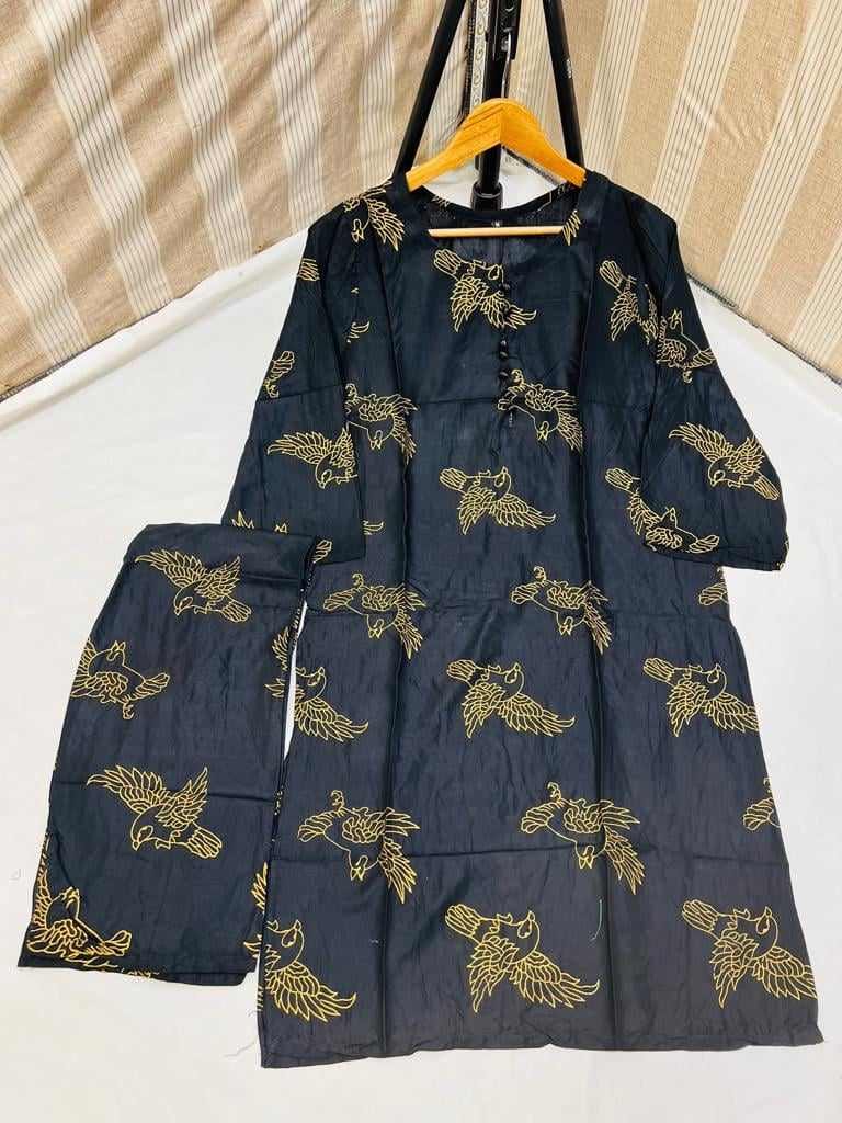 Block Print 2-Piece Suit – Sparrow Design (ZOK-0501)