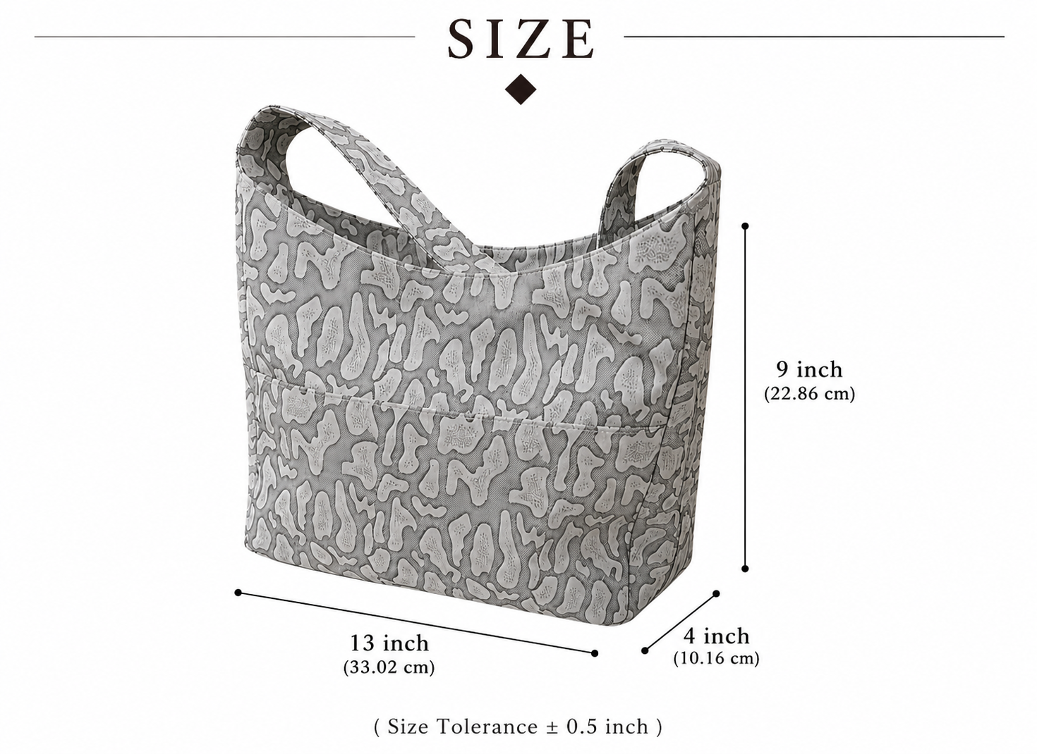 Elegant Grey Textured Tote Bag. - Image 2
