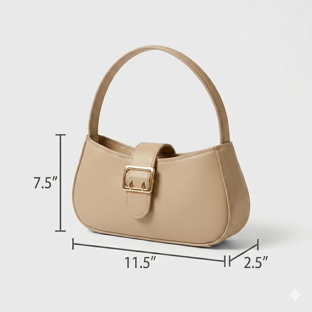 Chic Beige Shoulder Bag - Image 4