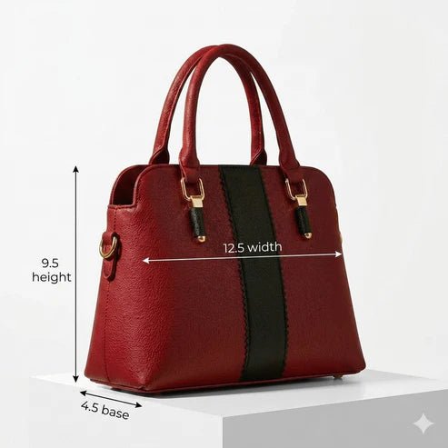 Modern Two-Tone Structured Satchel - Image 4