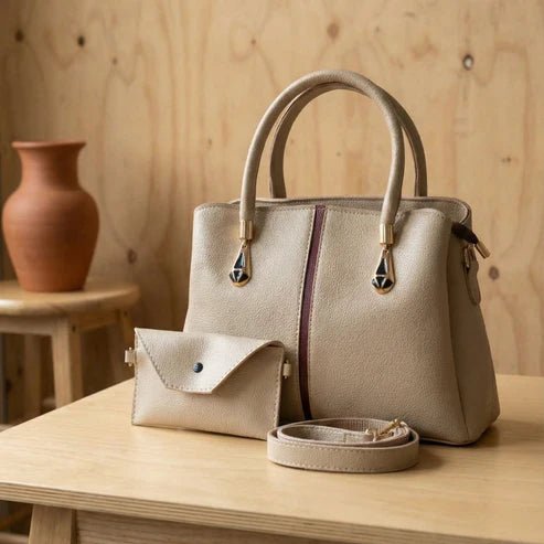 Elegant Structured Handbag & Wallet Set - Image 2
