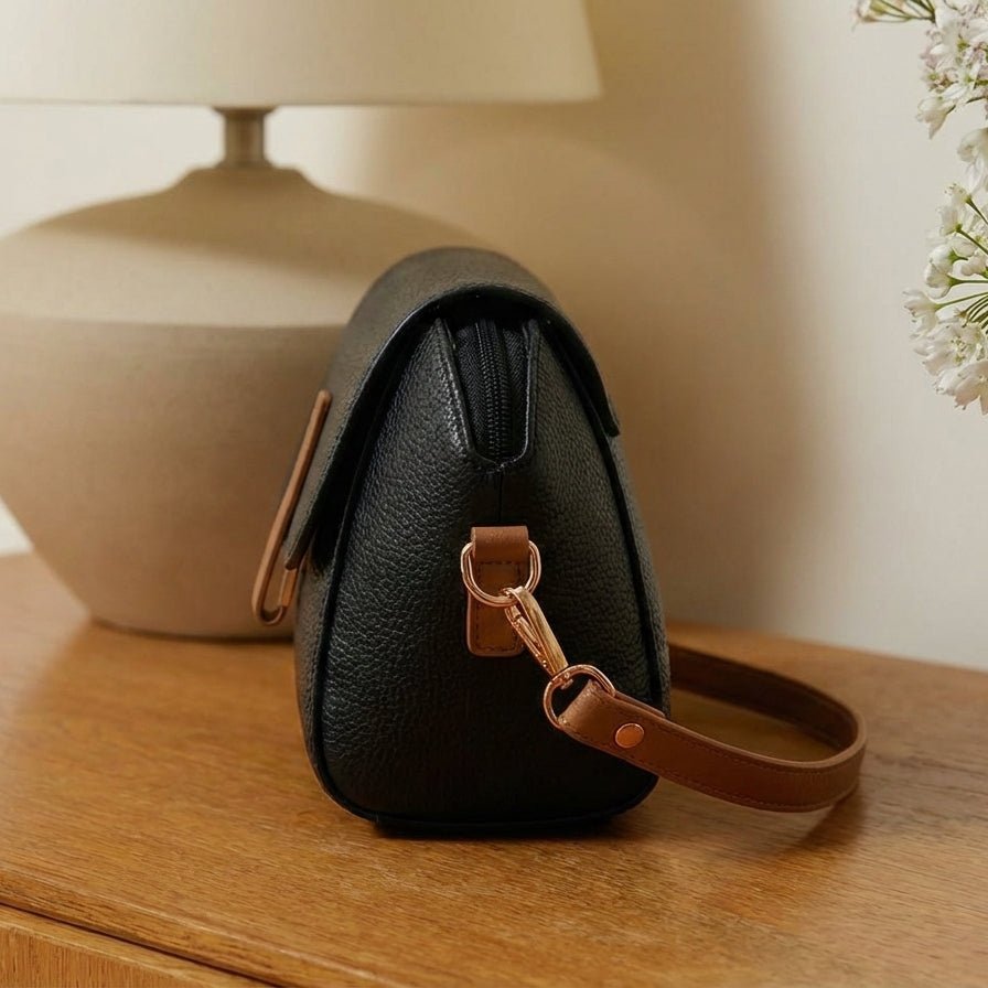Modern Black Crossbody Bag - Image 2
