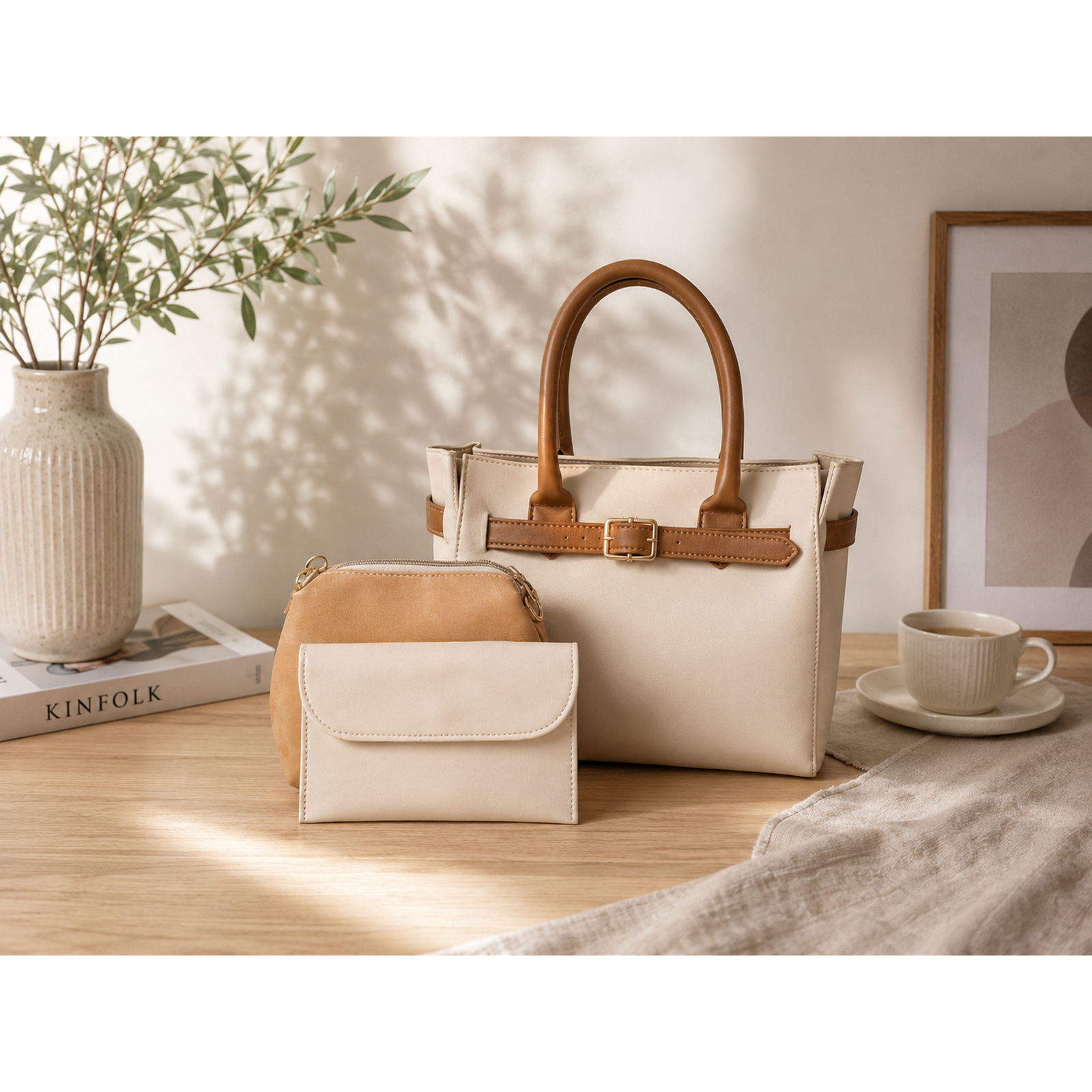 Elegant 3-Piece Women's Handbag Set