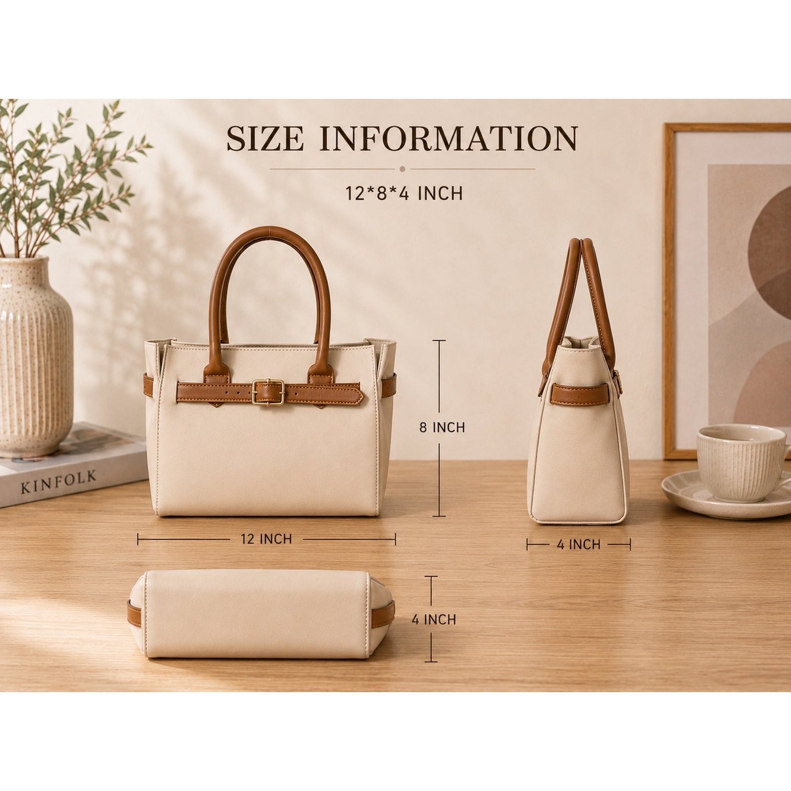 Elegant 3-Piece Women's Handbag Set - Image 2